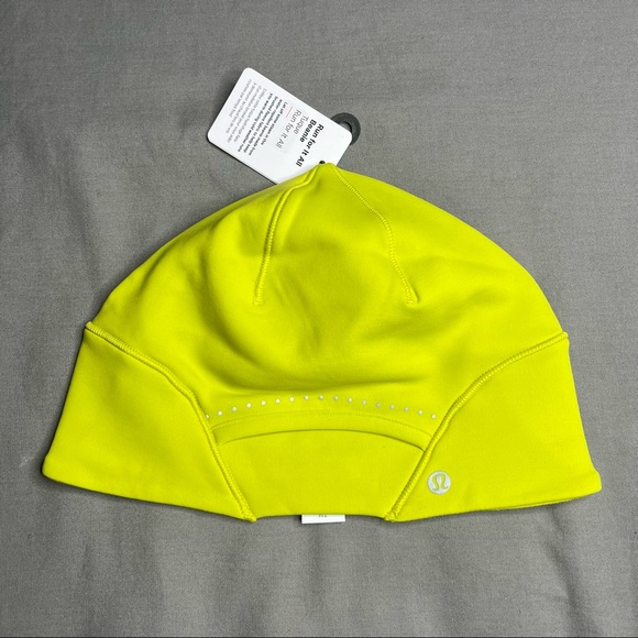 NWT Lululemon Run For It All Beanie Yellow ONE SIZE - Picture 2 of 12